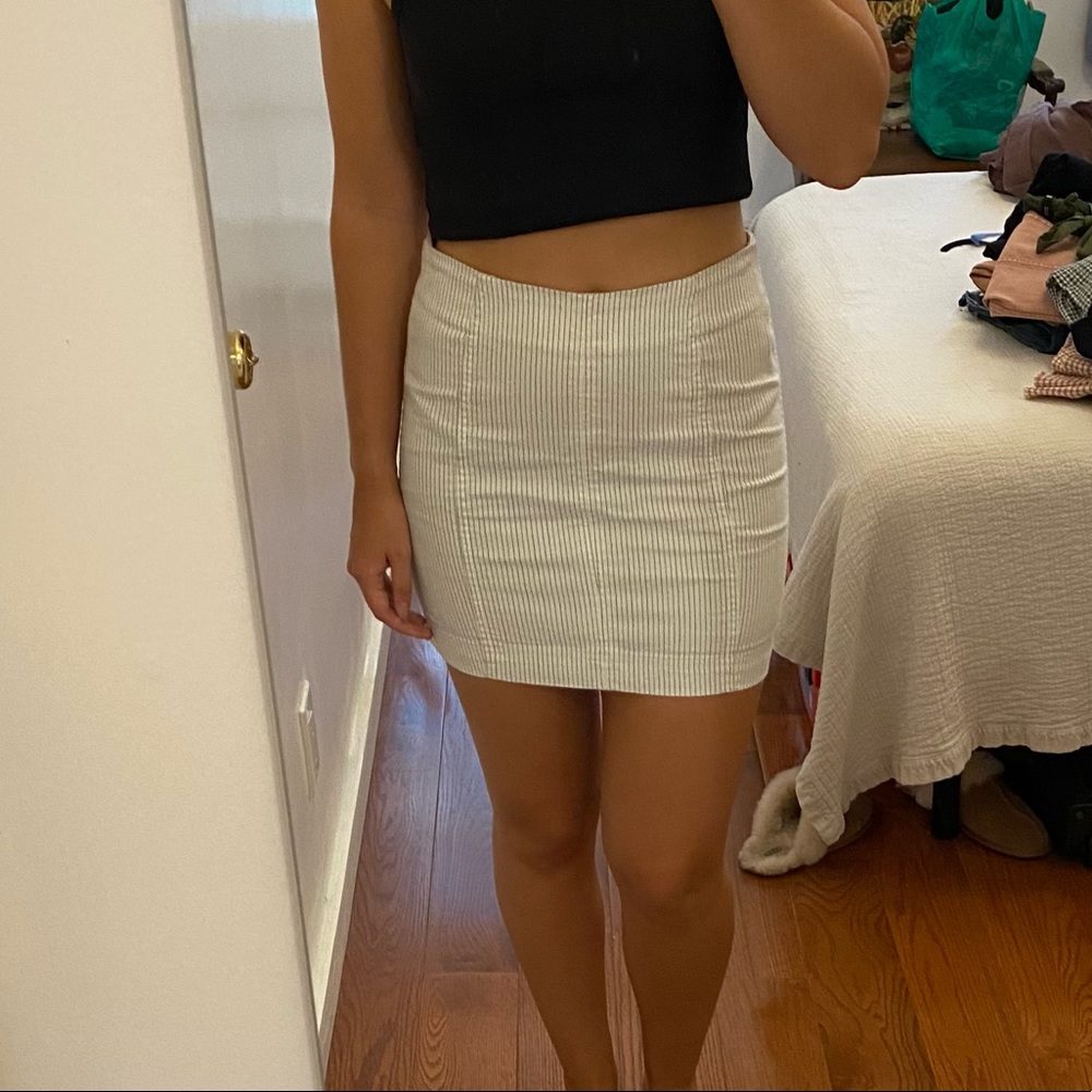 Free People Striped Mini Skirt